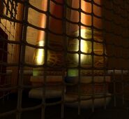 The Quake III logo on columns.