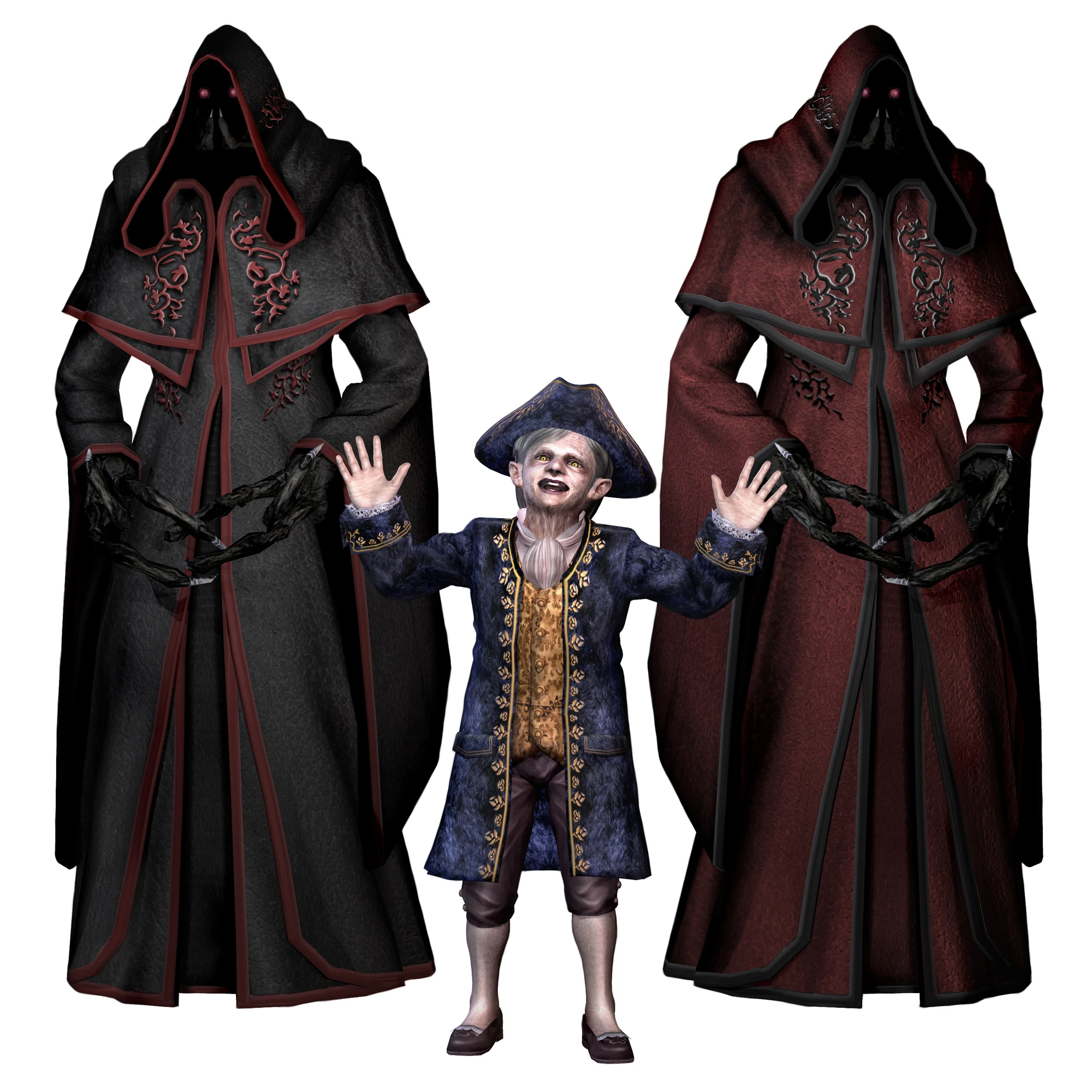 ResidentEvil Los Illuminados Monks邪教徒フード Resident Evil 4 - Los Illuminados Monk (red w/ skull face