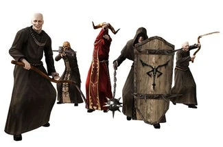 ResidentEvil Los Illuminados Monks邪教徒フード NECA Resident Evil 4 Los Illuminados Monk w/Skull and