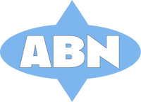 Logo used between 1995 to 2006. The diamond oval cross is slightly altered in size with a new typeface for the "ABN" block letters. The difference is seen with the letter "N" with angled corners instead of square corners like the 1987-1995 logo.