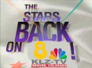 KLZ-TV logo from 1993 promoting NBC's The Stars are Back campaign