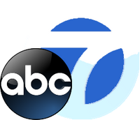 Logo since 2012. As of September 2021, this is still used in tandem with the next one, as it is still seen on air on its ABC7 News newscasts, and on its website