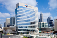 ABN's Charlotte campus, which also house former East Coast flagship WABN; located at 550 South Caldwell Street, in the newly-erected NASCAR Plaza.