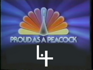 KJIM logo from 1980 promoting NBC's Proud as a Peacock (series 2)