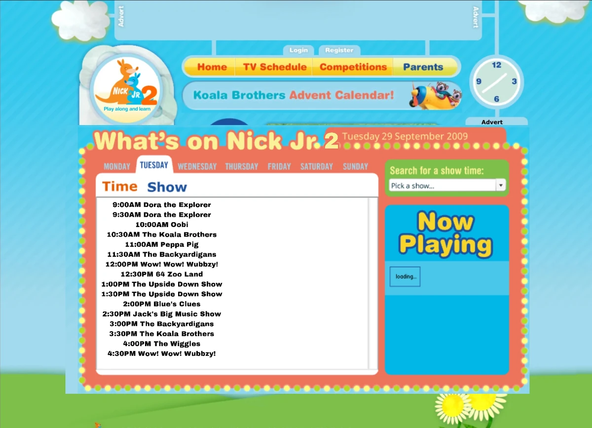 NickJrToo.com.au/schedule | Fictional Websites Wiki | Fandom