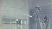 An original Ralph McQuarrie concept poster of Stormtroopers armed with lightsabers. The inspiration for the Sabertroopers in the second film.