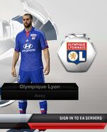 Lyon Away kit in FIFA 13