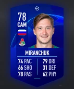 Aleksei Miranchuk card in FIFA 20. (For the Champions League match against Juventus)