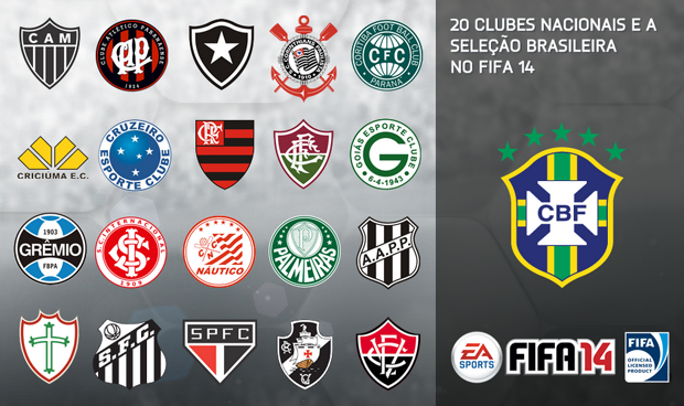 Pelo menos 19 times brasileiros estarão licenciados no FIFA 14 - TecMundo