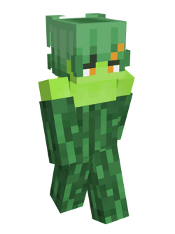 2022年4月17日配信にて変更されたきゅうりのようなスキン。作成者はクリボー。