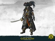 The pirate captain Henrik Skullface.