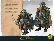 The troll guards Fatnose and Sourbelly.