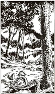 Prehistoricforest.jpg (237 KB) A bird-like alien in a prehistoric forest.