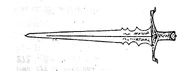 An unusually short-handled sword.