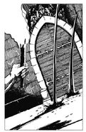 A torch used to light a chamber with streams of running blood.
