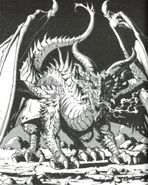 A young (but deadly) Red Dragon in the caves of Blood Island.