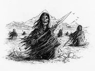 Undead rising from the ground.