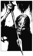 A vision of an undead creature wielding a spear.
