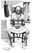 A herbalist tied to a chair.