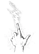 The spell ZAP being cast.