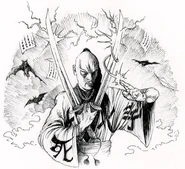 Several bats next to a Jai-Hulud Sorcerer-Assassin.