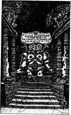 A statue of Courga in the city of .