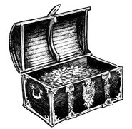 A chest full of coins.