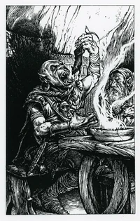 An orc devouring a tasty .