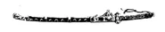 A katana in its sheath.