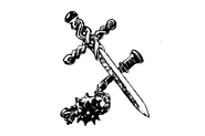 A sword and a morningstar crossed.