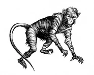 An undead and partially mummified monkey.