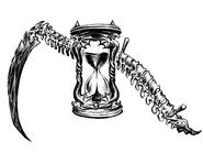 The Amethyst Blade next to the Black Hourglass.