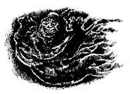 A ghoulish translucent undead creature.