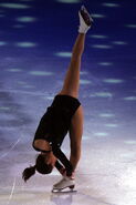 Sasha Cohen performing a charlotte spiral in Portland, OR at Stars on Ice, 2008