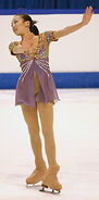 Mao Asada completes her long program at the 2005 World Junior Championships in Kitchener, Ontario.