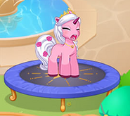 Rose yawning on trampoline FF bao bei