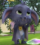 Battiwigs the bat, pretending to be the dorm pet of Cedric and Will