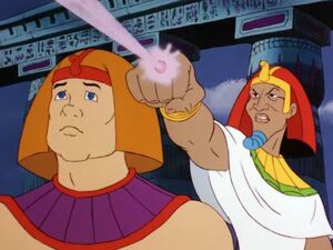 High Priest calls on the spirit of the Spynx Beam