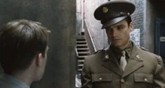 Sebastian Stan as Bucky Barnes in the 2011 film Captain America: The First Avenger.