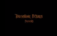 "Touchstone Pictures presents" credit in the original release