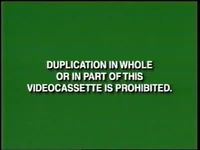 Disney Green Warning (Canadian VHS from 1997-2000)