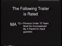 MA15+ Rating Previews Bumper (Roadshow Entertainment, 1996-2004) (V3)