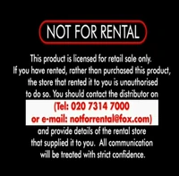 Fox and Pathé Not For Rental screen