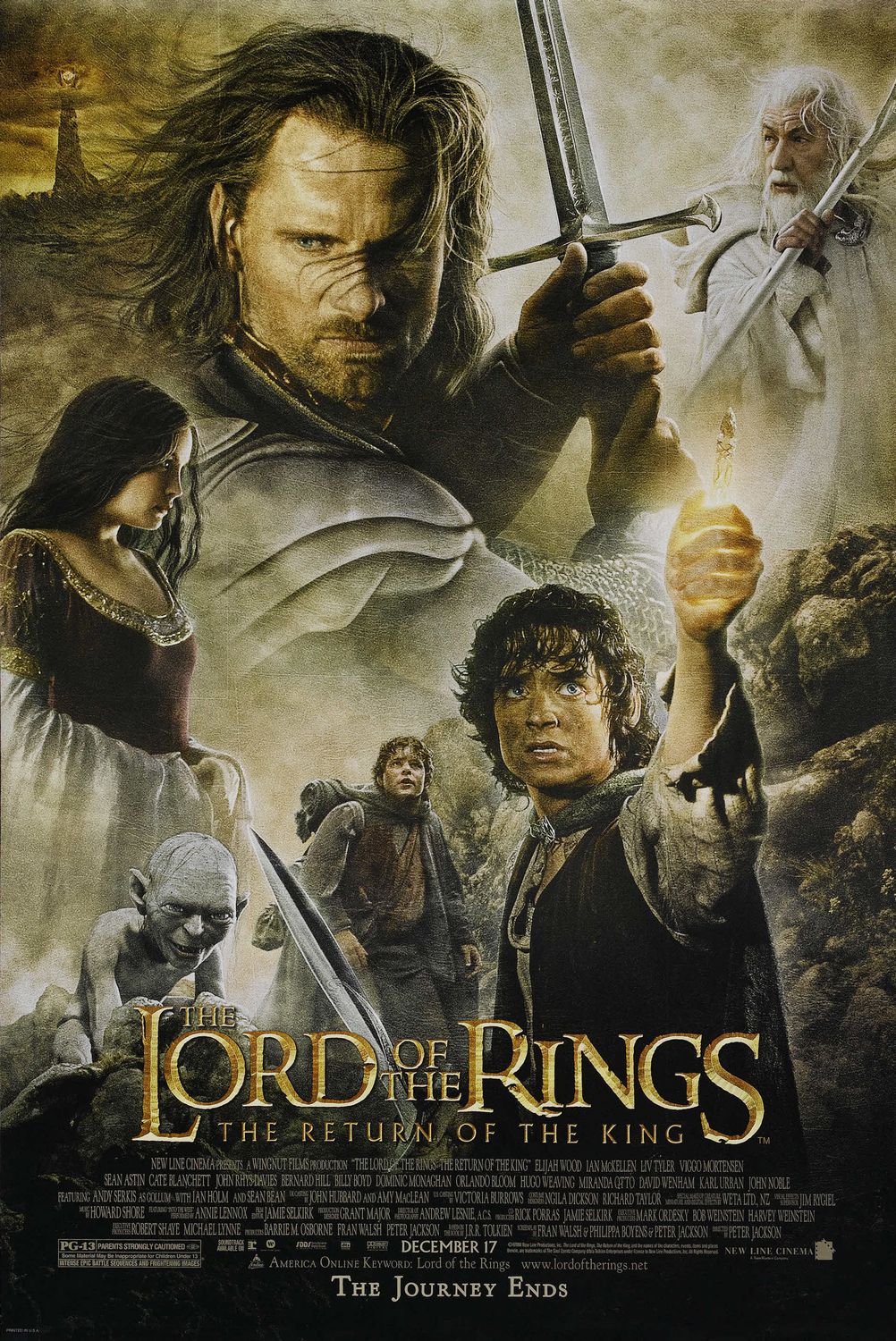 Middle Earth Banner Mordor Sauron Movie Poster Lord of the 