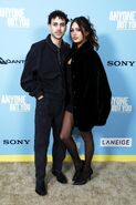 Isabella Ferregur and Andrew Licout at an event for Anyone But You