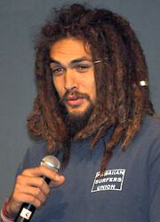 Momoa sporting the dreadlocks he wore during the filming of Stargate Atlantis in 2006.