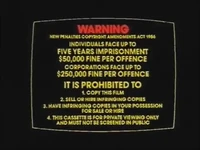 Roadshow Entertainment Warning (1986)