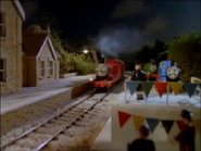 James, the Fat Controller, Percy, and Thomas