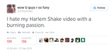 Harlem Shake Tweet