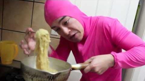 PINK GUY COOKS RAMEN AND RAPS
